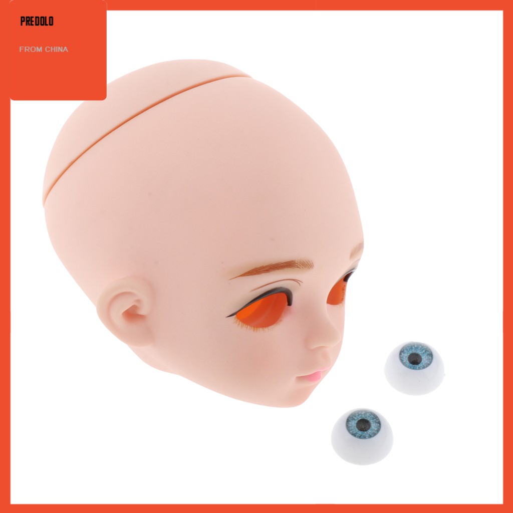 [In Stock] 60cm Doll Faceplate + Backplate Head with Eyes Set for 1/3 BJD Parts