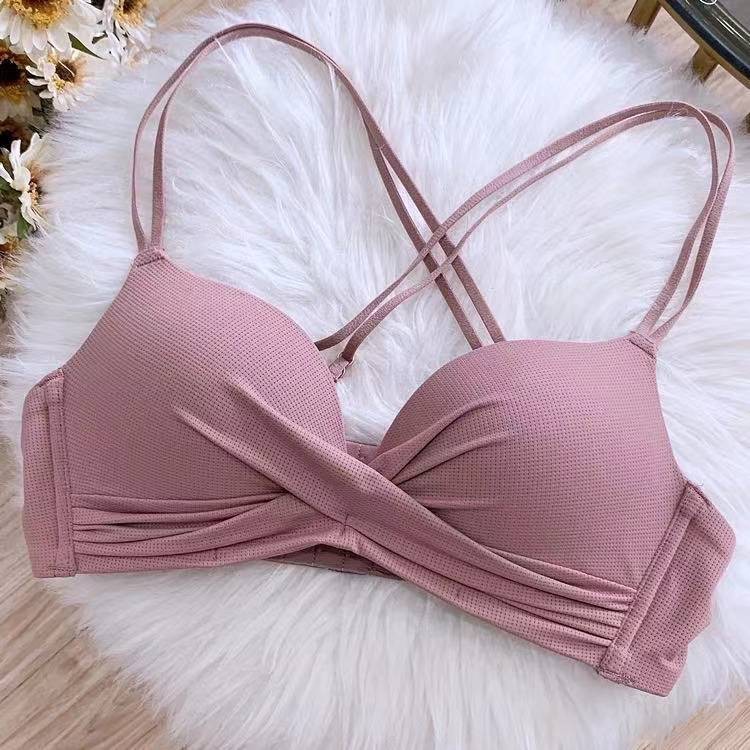 【 Bra Mall 】BM-130 Bra Cute small thin chest bra sexy halfcup tanpa kawat wanita import