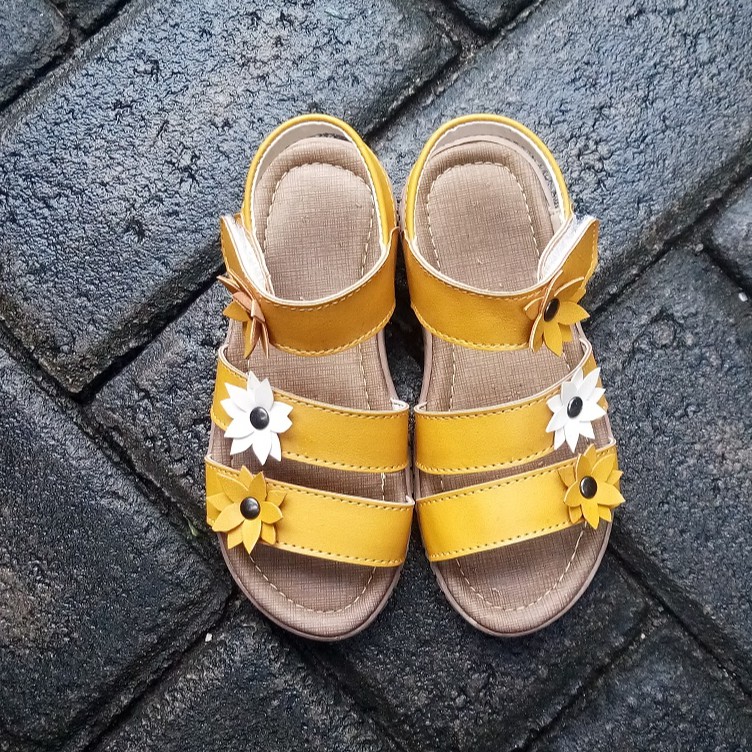 Sandal Let Anak 23-35 Sandal Motif Bunga Simple dan Lucu (Lolita 01)