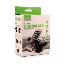 Holder Mobil Robot RT-CH03 Mount Car Docking 360 Rotatable Car Stent - Hitam