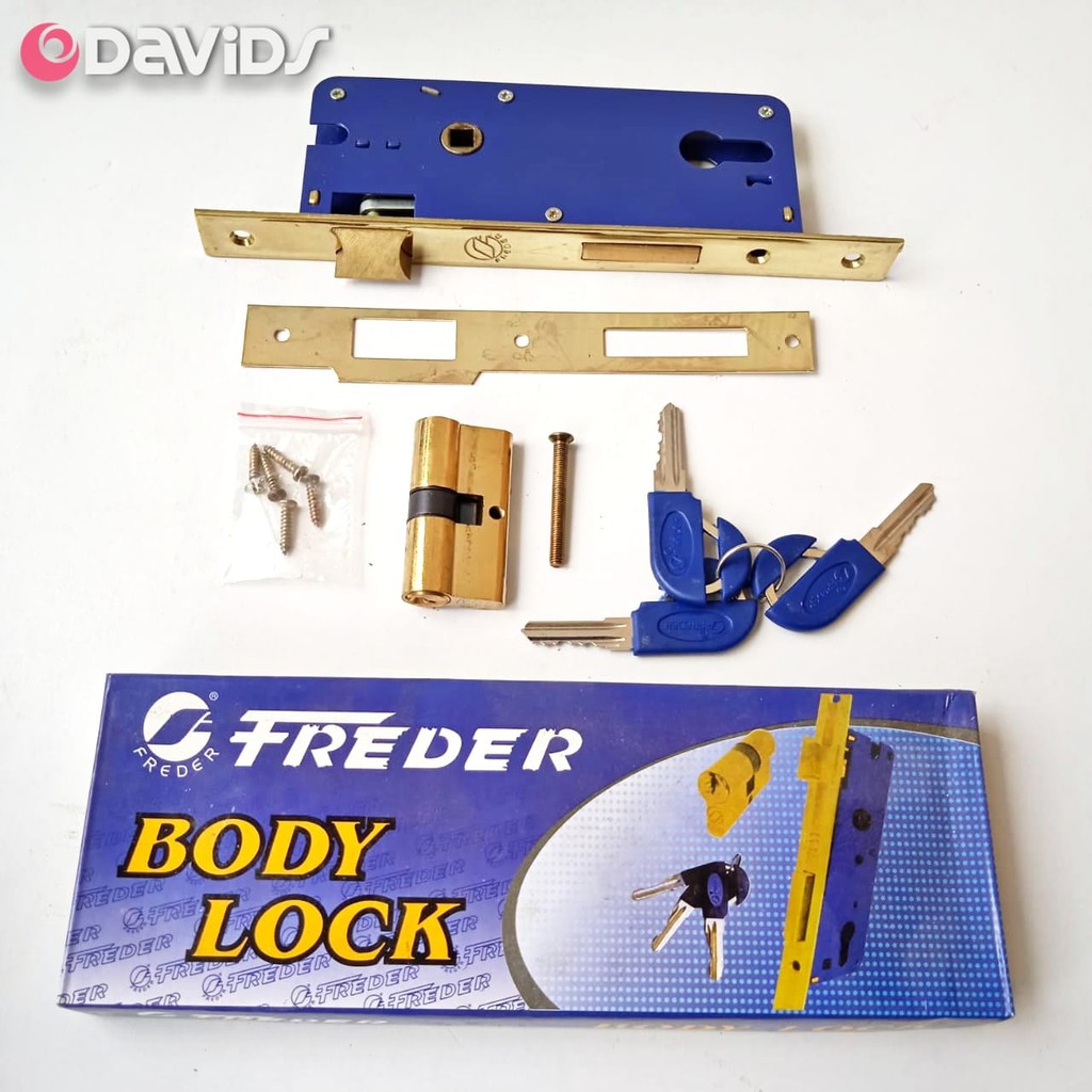 Harga Gila Body Kunci Lidah Pintu Besar Silinder Full Set Premium Freeder 0L7Nb9RimeXAMg