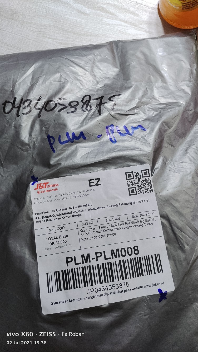 Baju Batik Pria Slimfit Big Size M L Xl Xxl Atasan Kemeja Batik Lengan Panjang Original