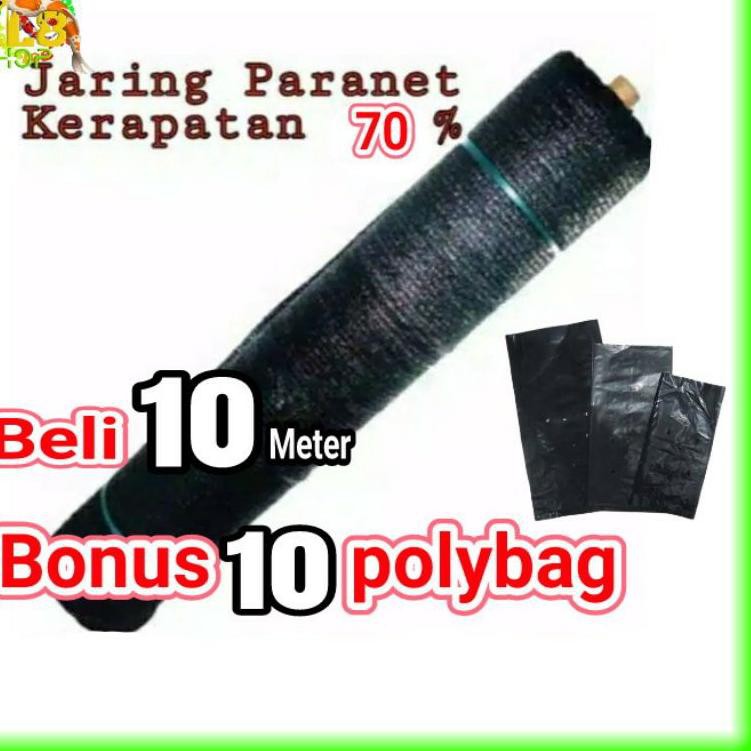 『BT』 paranet 70% waring hitam waring keramba waring senar termurah