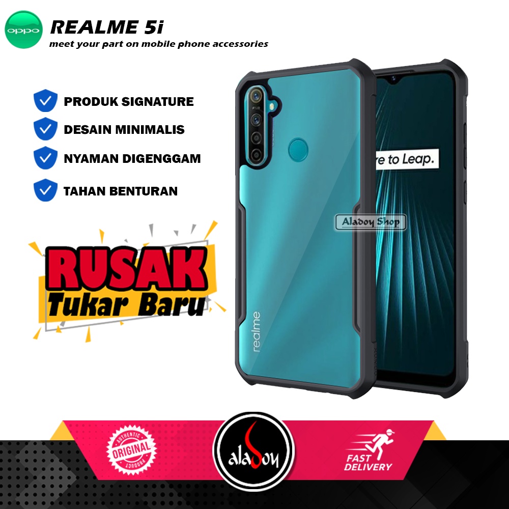 Case Realme 5i Armor Fusion Shockproof Transparent Premium Casing