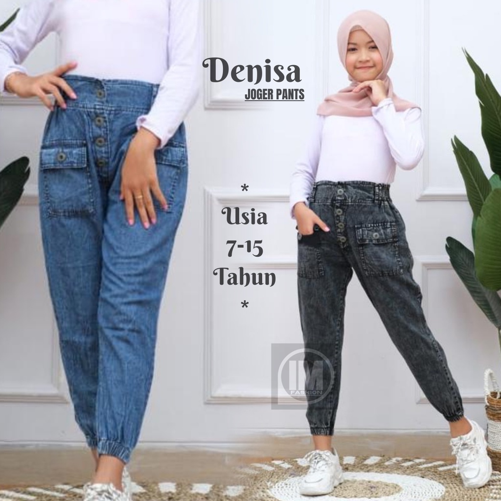 Celana Jogger Anak Perempuan 7-15 Tahun / Celana Jeans Anak Perempuan