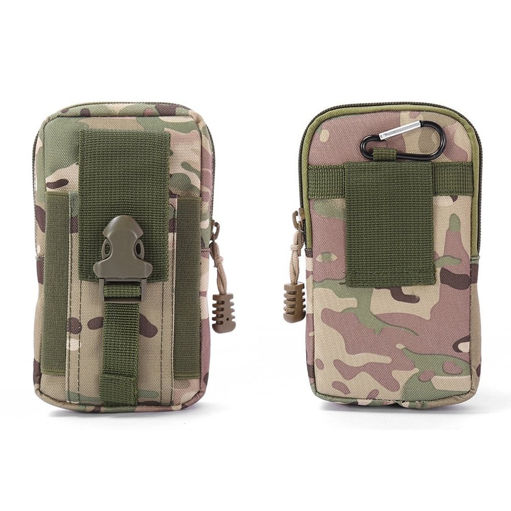 sarung hp army 5 5.5 6 inch tas pinggang tactical carabiner waistbag import