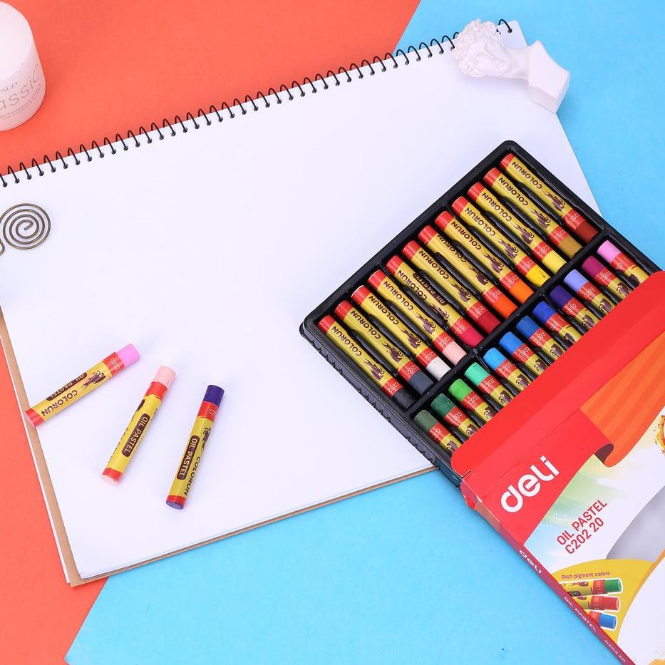 

(tbj-1272) Deli Oil Pastel Crayon 24 Warna kualitas tinggi untuk campuran warna sempurna EC20220 ..