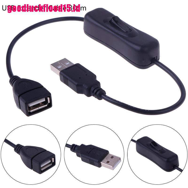 {LUCKID}1Pc USB 2.0 A Male to A Female Extension Extender Cable With Switch ON/OFF Cable