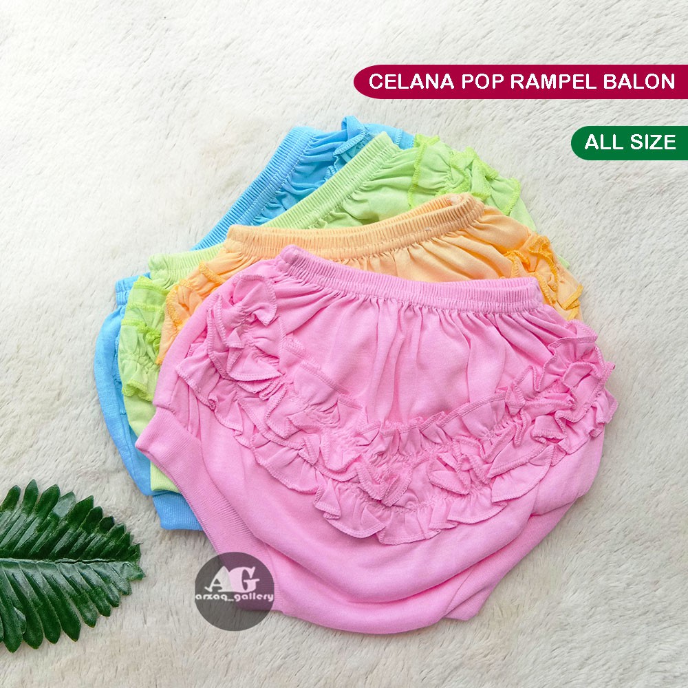 3 Pcs -  CELANA  Rempel BALON | Celana Anak Umur 1-3th | Celana Rempel Susun | Celana Pop | Celana Anak | Pendek