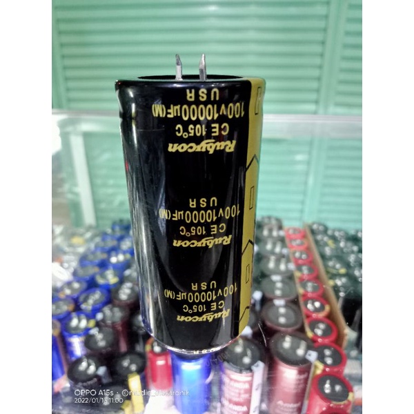 elco 10.000mf/100v rubycon hitam