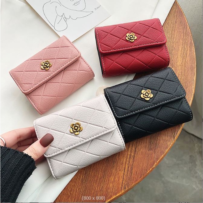 BV.ID DL460 DOMPET LUCU MINI MOTIF BUNGA  WANITA CEWEK KECIL KOIN KARTU WALLET FASHION COD