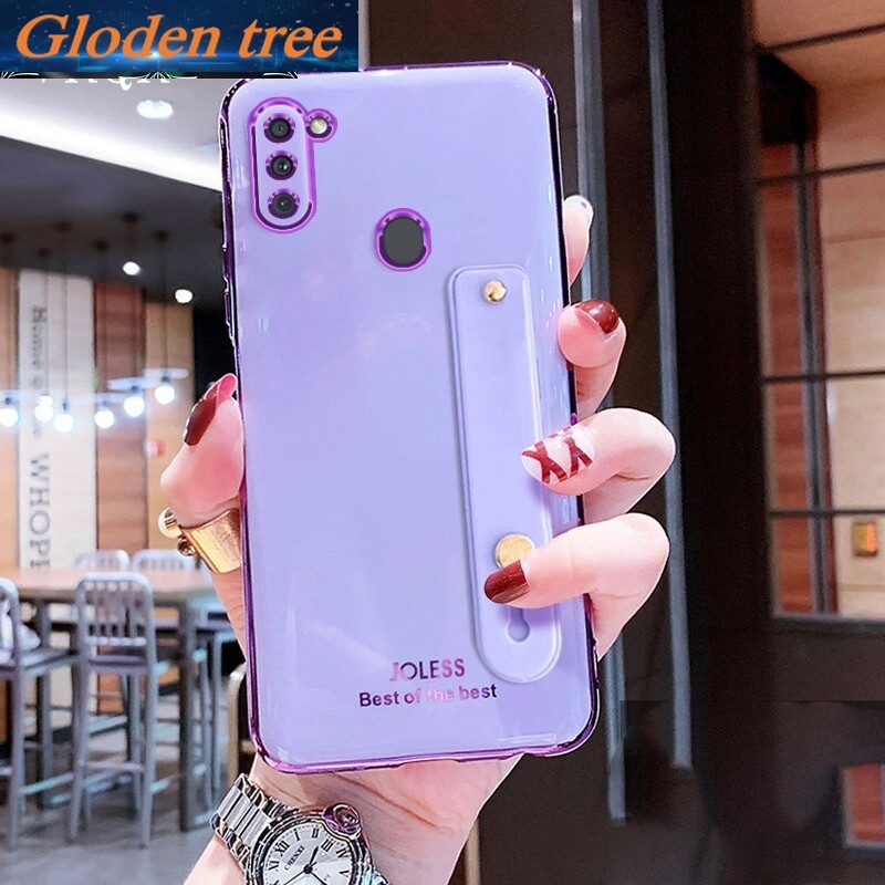 Casing Handphone Samsung Galaxy M11 A11 A51 A71 Motif Pohon Warna Emas