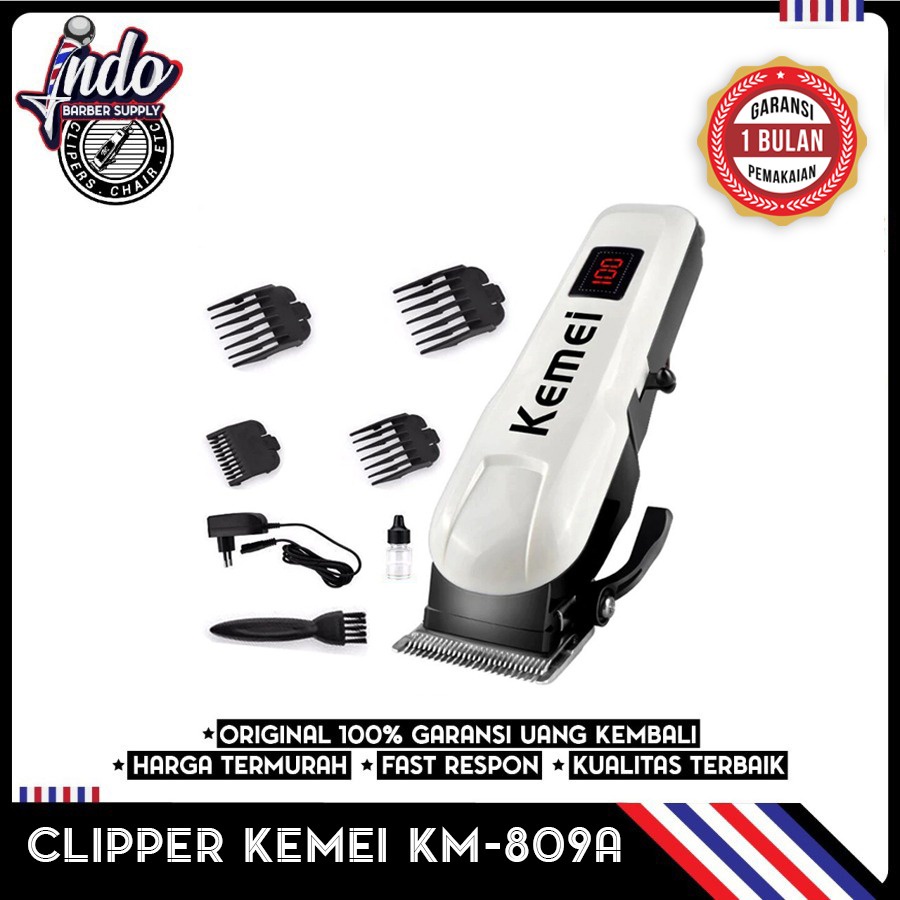 Hair Clipper Kemei KM-809A Alat Mesin Cukur Rambut Original