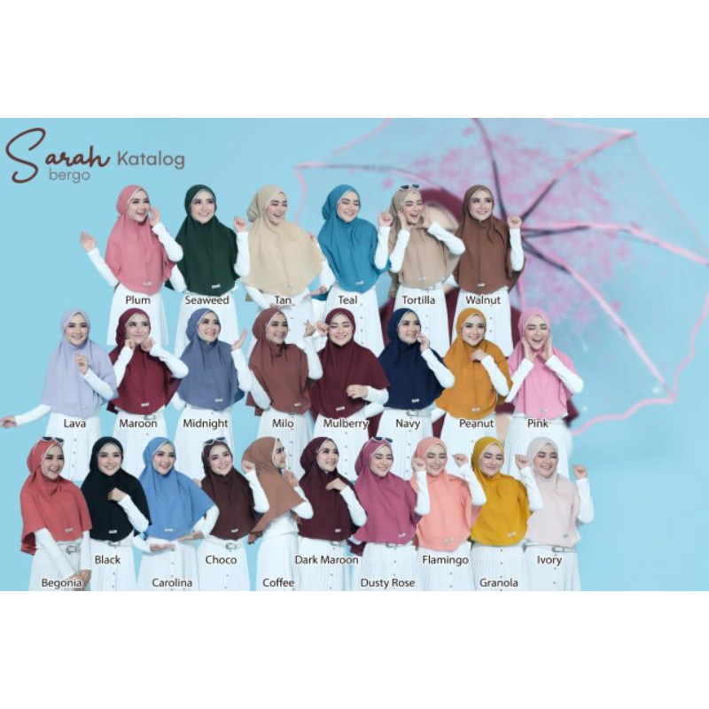 Bergo Instan Kekinian BERGO SARAH Original By Fauz Hijab