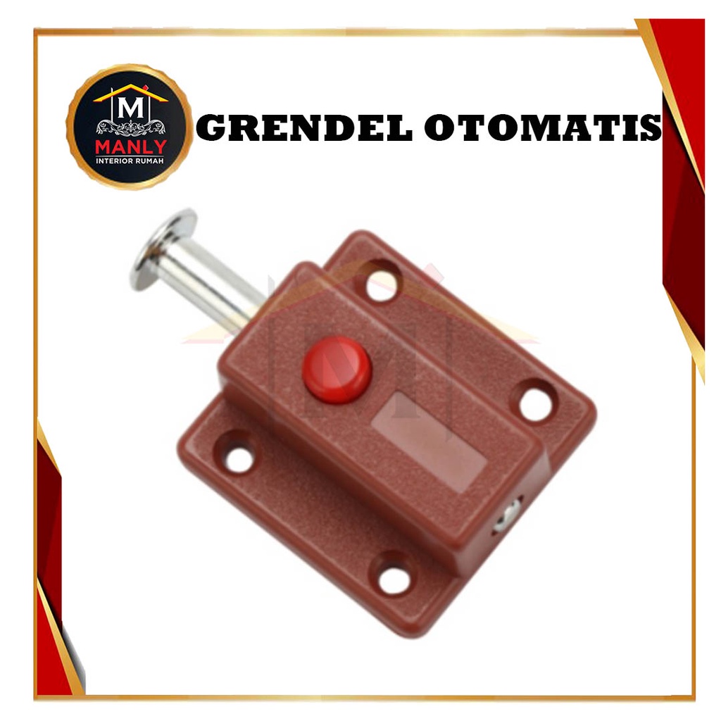 Grendel Tekan / Grendel Pencet / Grendel Pencet Tekan Otomatis Coklat &amp; Hitam