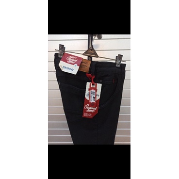 CARDINAL Original Celana Jeans Skinny Hitam Pria Pensil cbcbp36