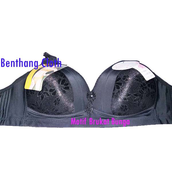 BH Bra Wanita JUMBO Renda Brukat HITAM 36-46