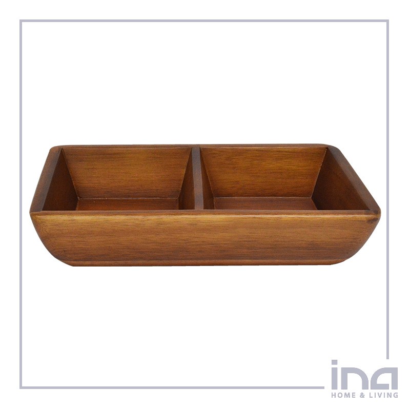 INAH&amp;L - Wadah Bumbu Kayu Celeste 2 Bagian (Isi 1) X Sango StrEAT Dip Bowl (Isi 4)