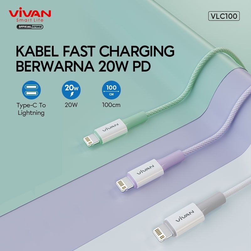 Vival VLC100 Kabel Data Type-C to Lightning PD20W