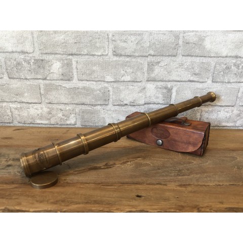 T5P183/18 6 PIPE TELESCOPE IN LEATHER BOX / TELESKOP / TEROPONG