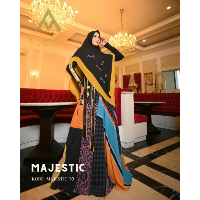 [ ARMILA syari] GAMIS SYARI TERBARU / DRESS SET PRINTING " MAJESTIC 10 SET " BY ARMILA SYARI