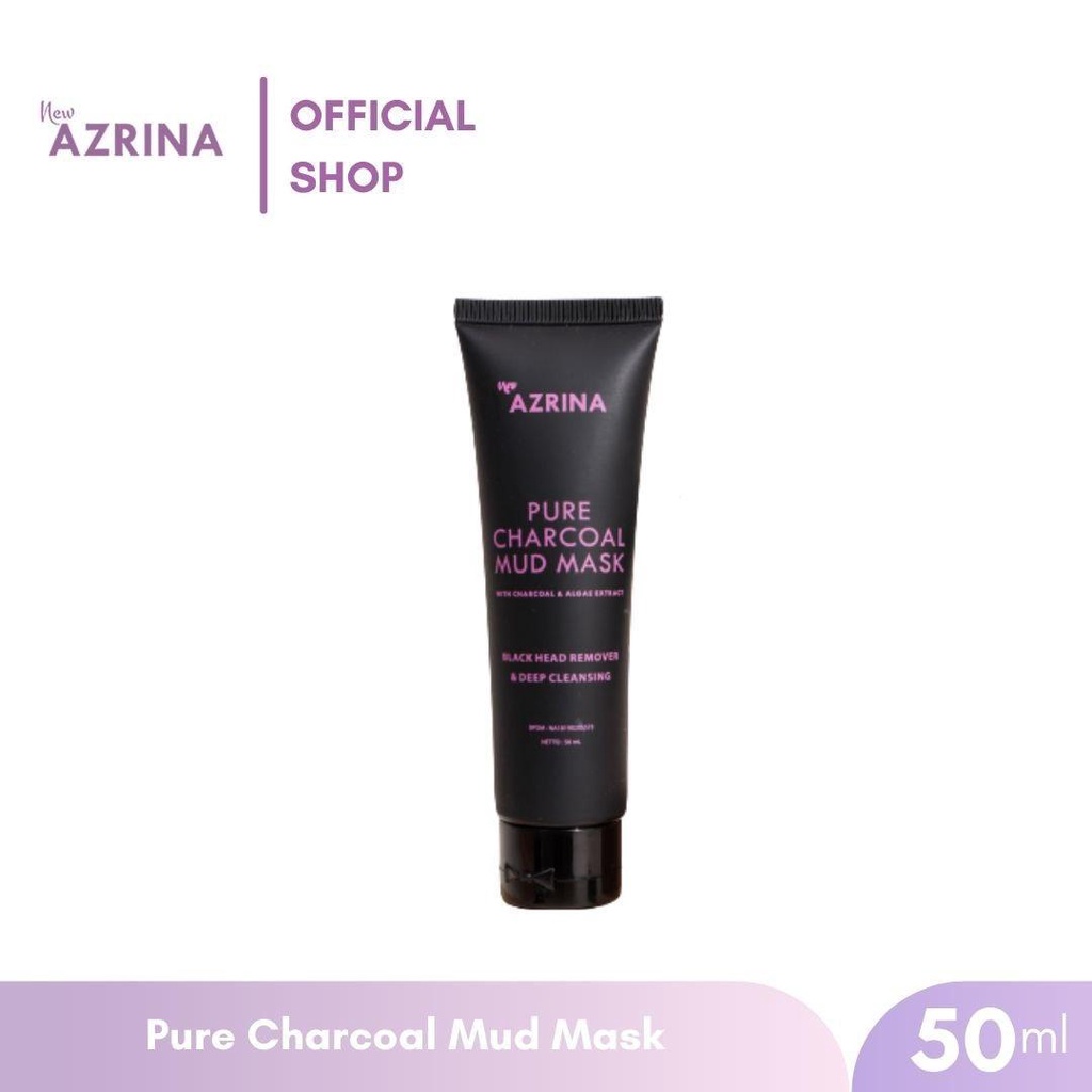 Azrina Pure Charcoal Mud Mask 50ml | Masker Komedo