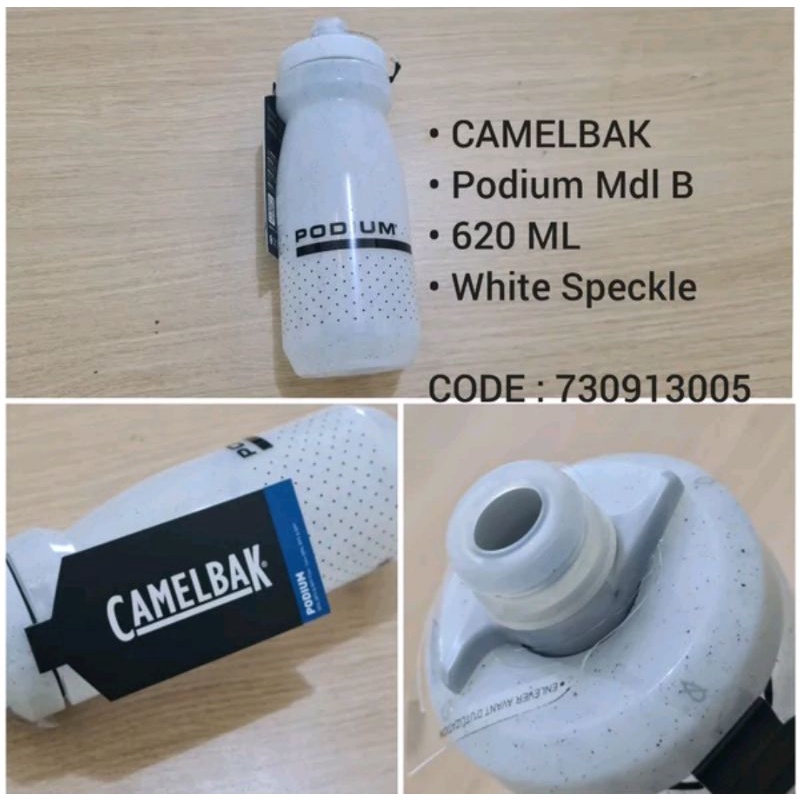 Bottle Camelbak Podium MDL 620ML Warna White Speckle Putih Gliter Botol Minum Sepeda mtb roadbike road bike gravel isi kapasitas 620ml 730913005