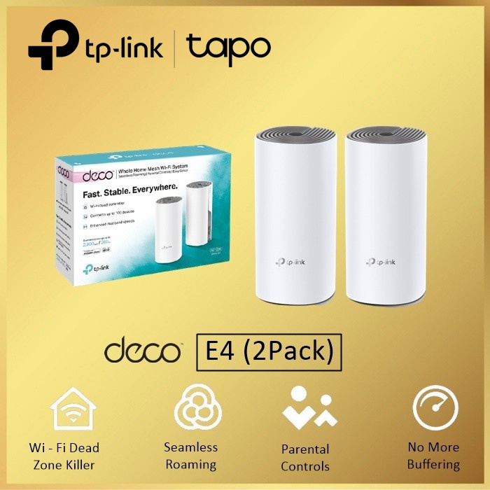 TP-LINK Deco E4 AC1200 2Pack Whole Home Mesh WiFi System Tplink 2 Pack