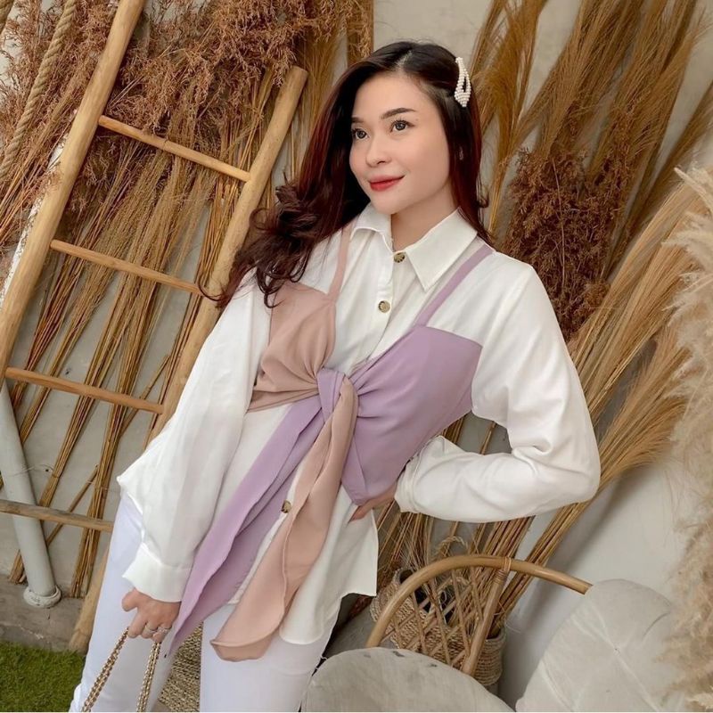 Rona Blouse Top Fashion Wanita Muslim Korean Sytle