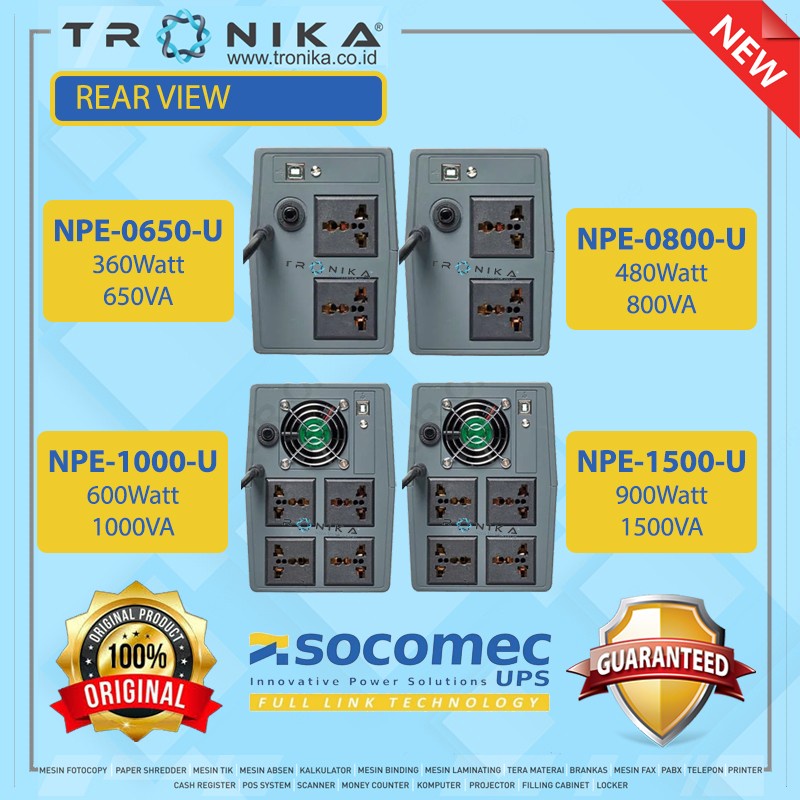 UPS STABILIZER SOCOMEC NETSYS PE 360W 480W 600W 900W |GARANSI 2 TAHUN