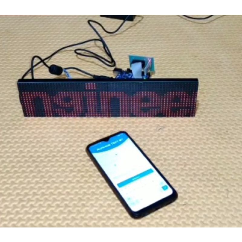 Paket running text arduino koneksi android Disply P4.75