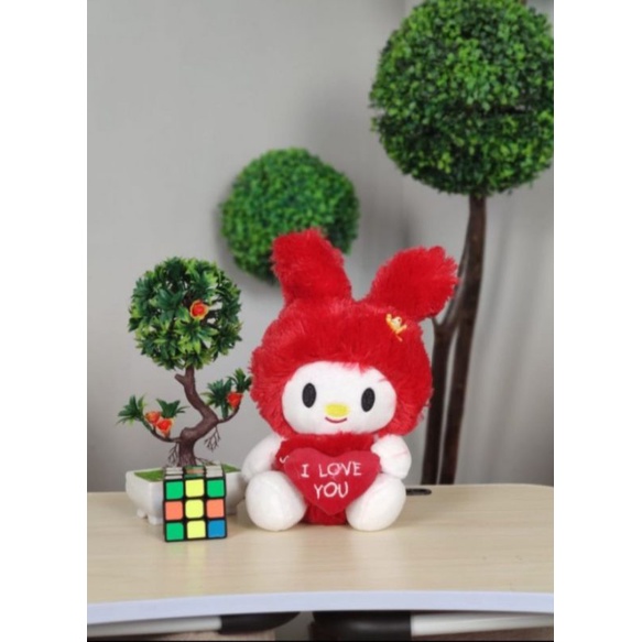 SNI BONEKA KELINCI MELODI 40 cm untuk kado ulang tahun anak pacar teman laki perempuan pria wanita cowok cewek   gemes import ori premium original JUMBO BESAR MINI KECIL  everly.id everlyid gemoy lucu