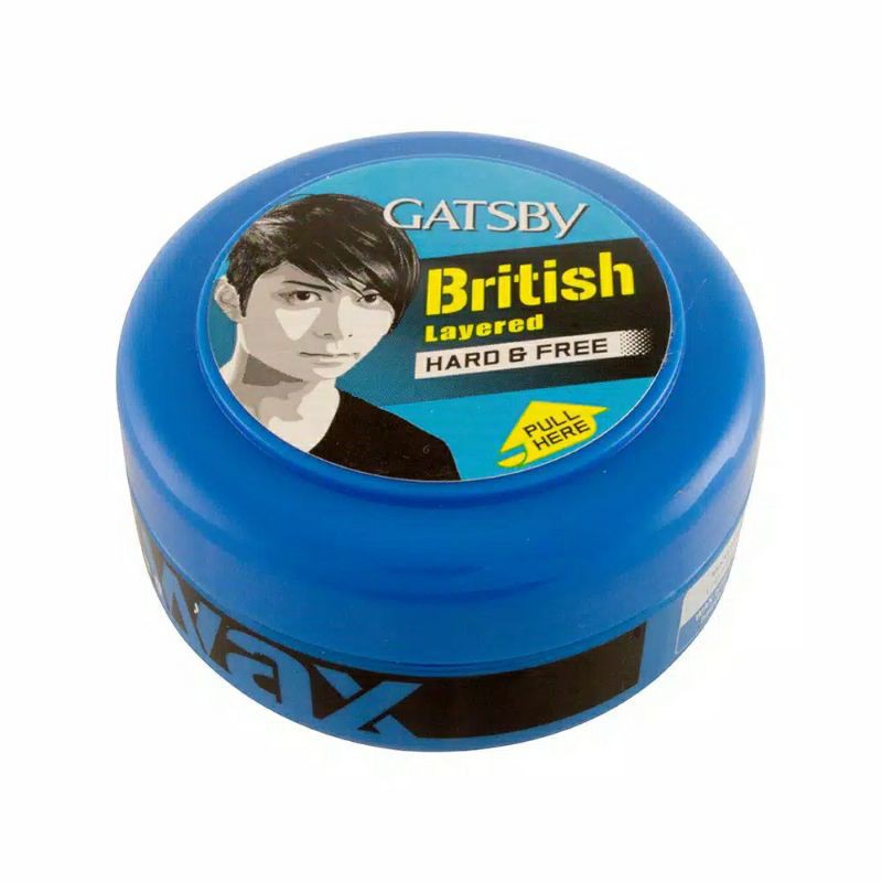 [ minyak rambut wax ] Gatsby wax hard & free british layered (kemasan lama) 75gr