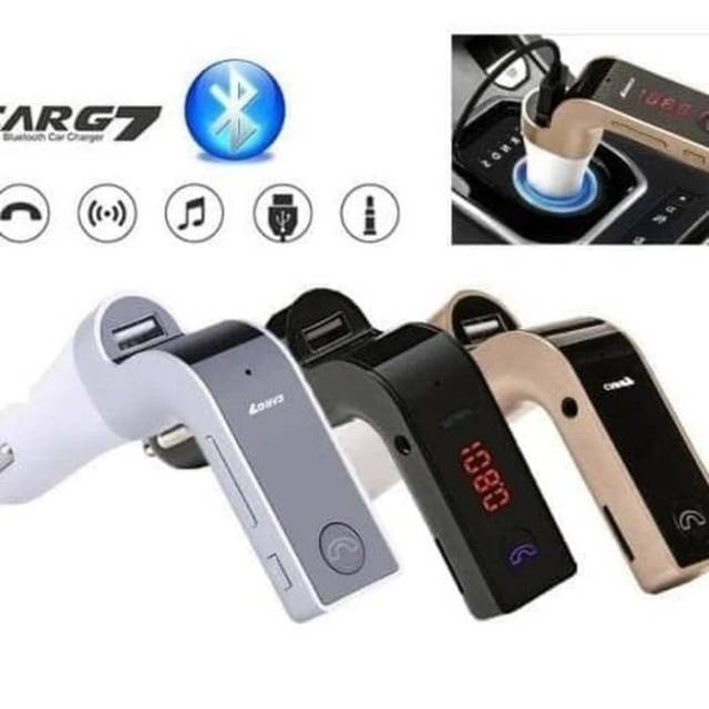 Car Charger 3 in 1 Bluetooth &amp; FM Transmitter CARG7 M odulator Acc mobil