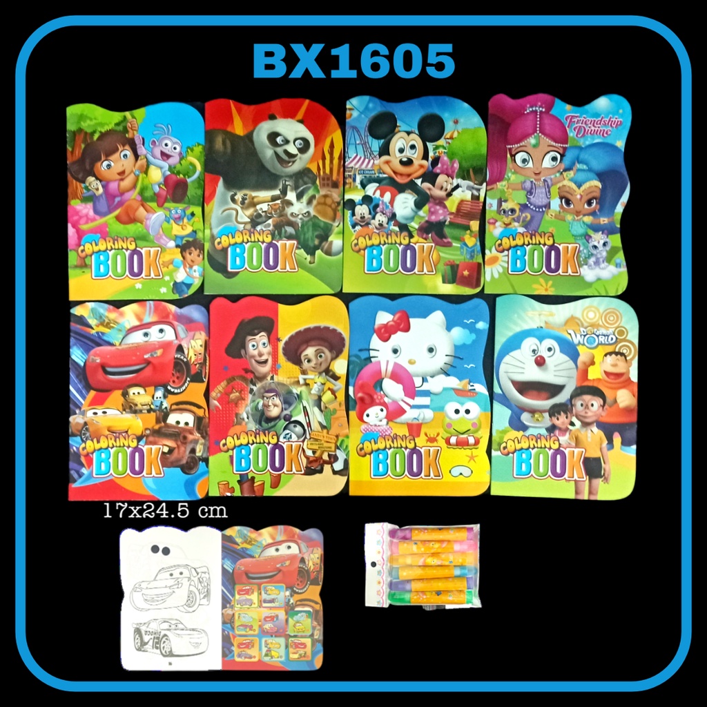 

SOS Buku Mewarnai Tanggung Mata + Pensil/Spidol Warna / Buku Mewarnai Anak / Buku Anak