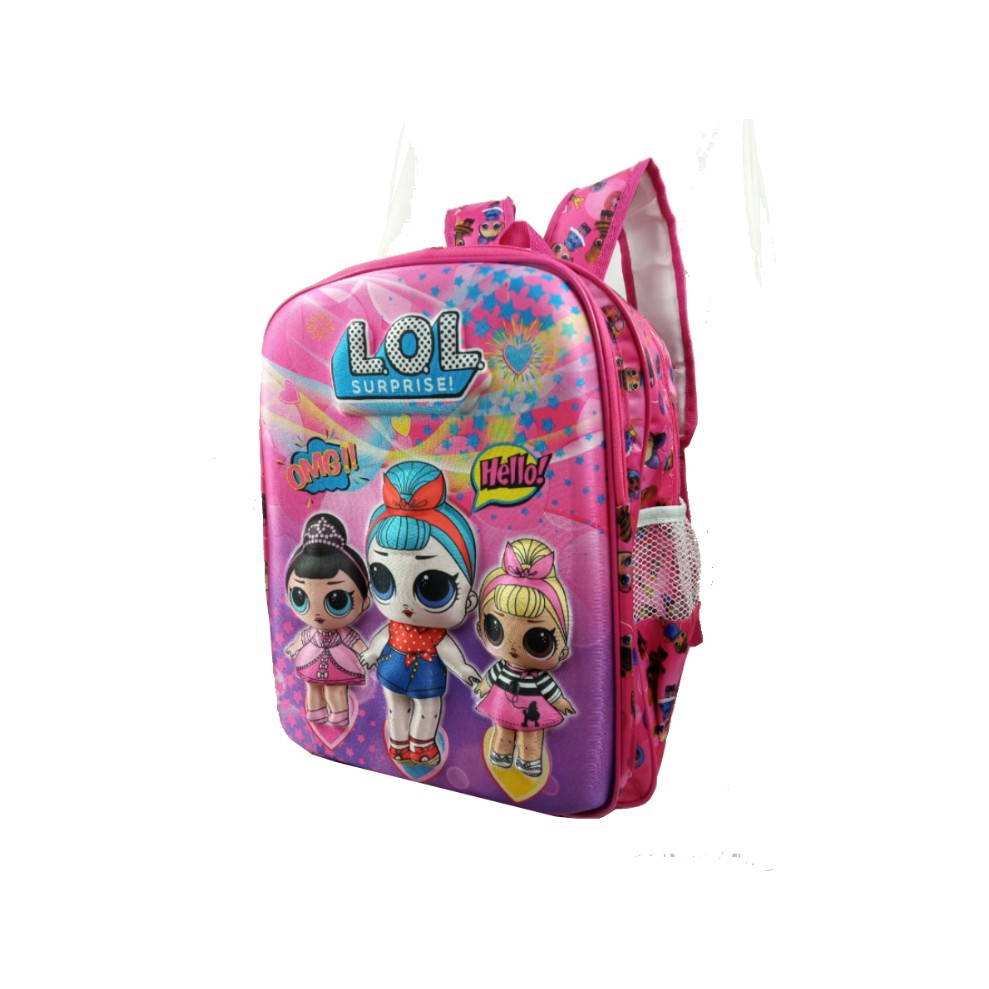 PROMO TAS RANSEL SEKOLAH ANAK SD/TK EMBOSS KARAKTER LITTLE PONY/SPIDERMAN/LOL/ULTRAMAN 8431