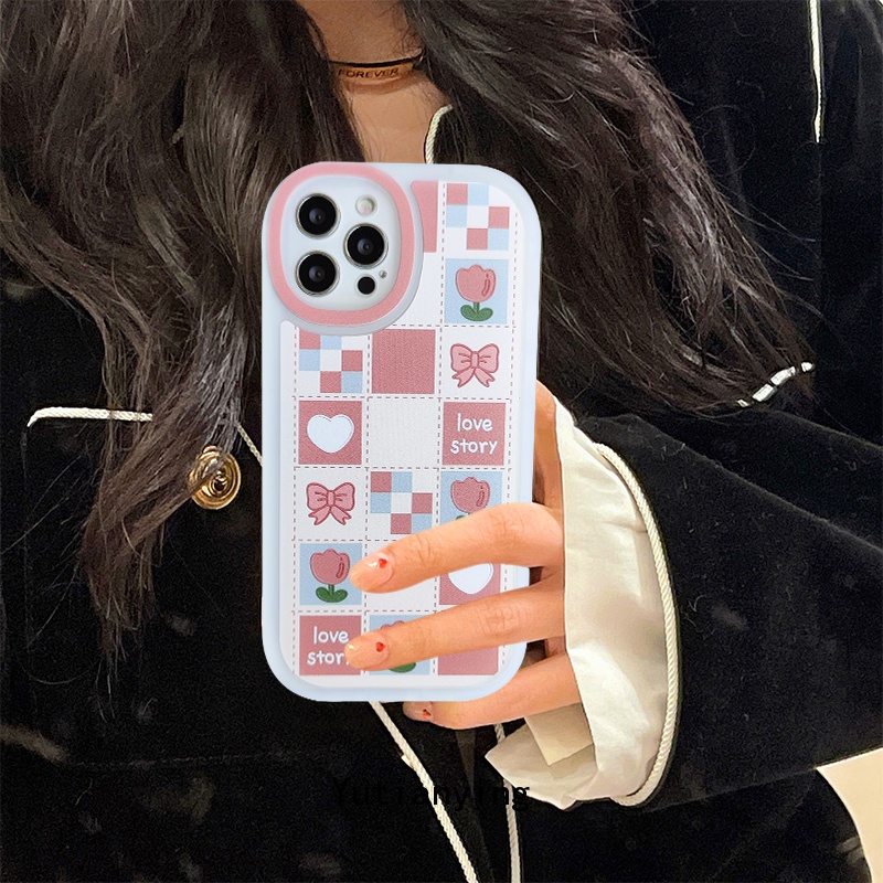 Soft Case Tpu Motif Hati Bunga Tahan Banting Untuk iPhone 11 7 8 6 6s plus 12 13 pro max XS X XR XSMax SE 2020