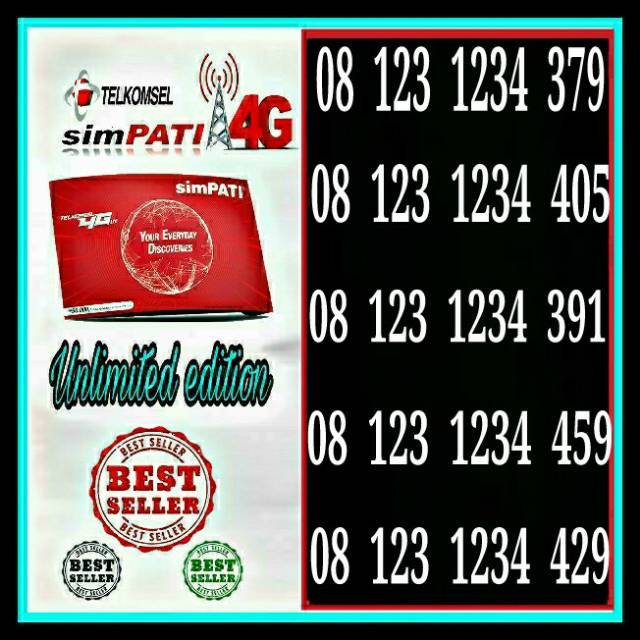 Kartu perdana Nomor Cantik Sim card Telkomsel Simpati 4G edisi murah