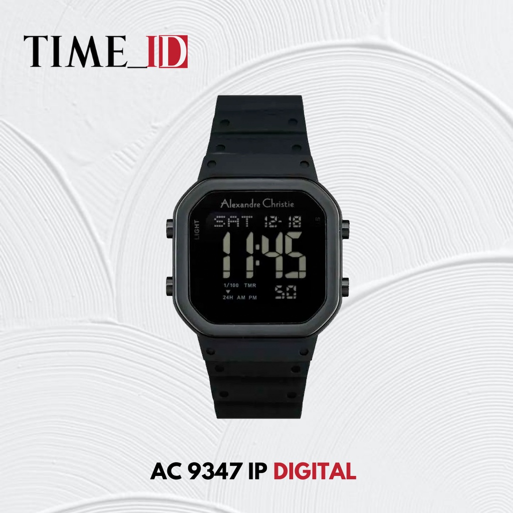 Jam Tangan Alexandre Christie AC 9347 Black DIGITAL UNISEX