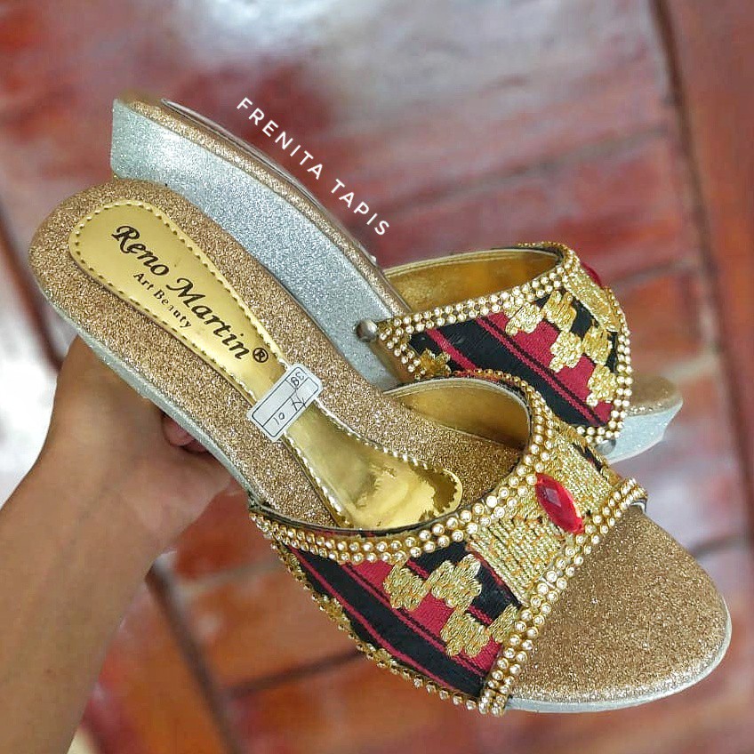 [BISA COD] Sandal Heels Tapis  Khas Lampung