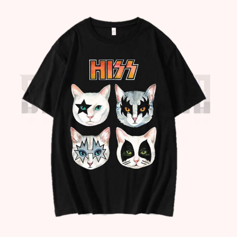 Kaos HISS / Baju Band Metal Plesetan/ Kaos OVERSIZE Lokal / rap tee / regular fit