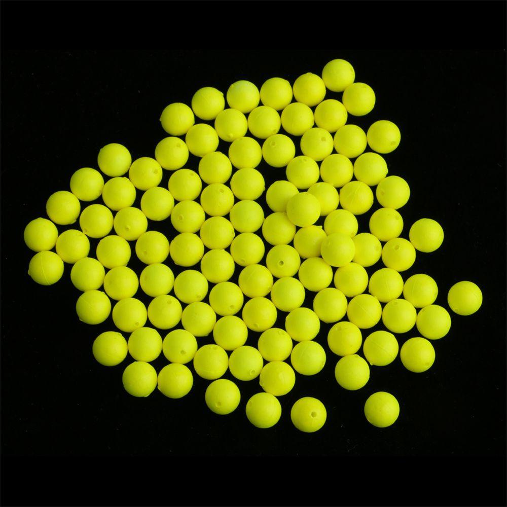 Augustina 50 Pcs Memancing Mengapung Aksesoris Memancing Alat Mengapung Manik-Manik Neon Bobbers Indikator Busa Mengapung Bola Neon Drift Bola