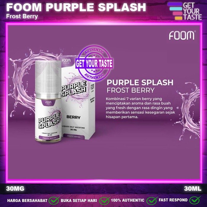 Liquid Foom Purple Splash 30ML Frost Berry Fruity Series by FOOM Lab