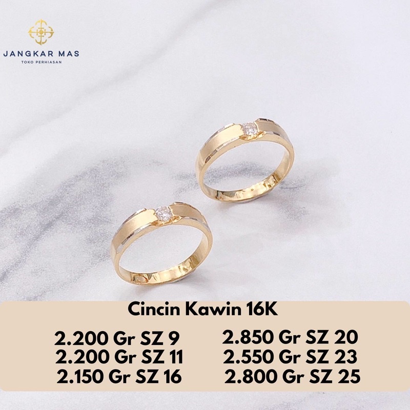 Cincin Emas Couple Cincin Nikah Cincin Wedding Ring