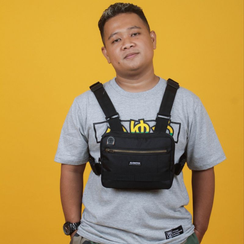 [ BISA COD ] CHEST BAG GEN 2 TAS ROMPI DADA ZIPPER GOLD AND HEADSET HOLE BAHAN CORDURA