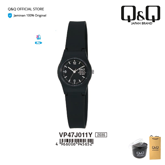 Q&Q QnQ QQ Original Jam Tangan Wanita Analog Karet - VP47 VP47J Tahan Air 10 BAR-4