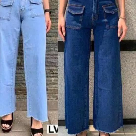 ζζ KT026 ζζ NINA KULOT POCKET JEANS // KULOT RAWIS NINA POCKET BF JEANS ζζζ