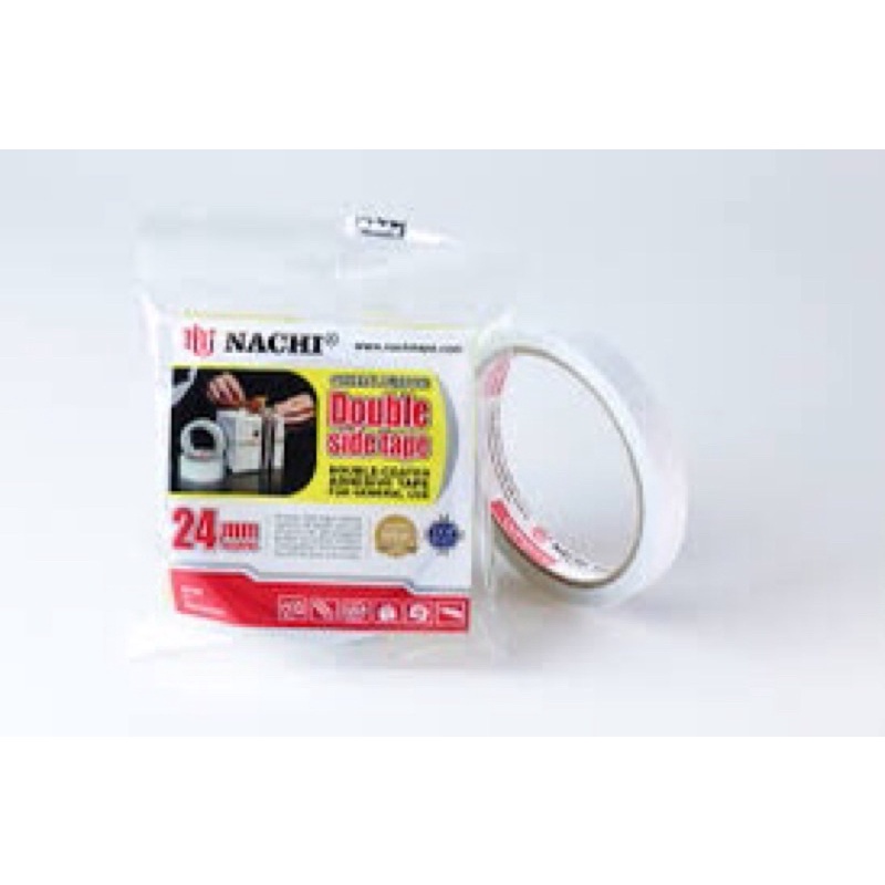 

[PCS] DOUBLE TAPE 24 MM 1” NACHI ORI / ISOLASI TIMBAL BALIK / SELOTIP TIMBAL BALIK