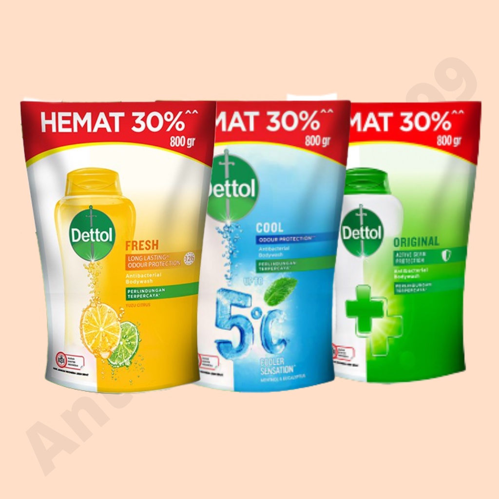 dettol body wash cool/fresh menthol 800ml