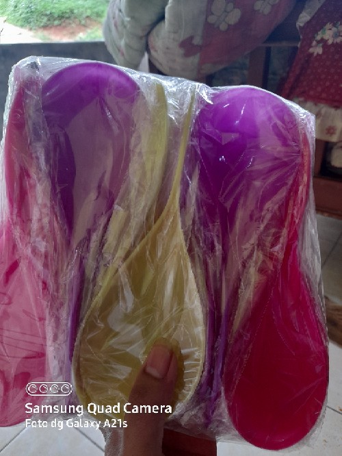 Centong Nasi Warna Pelangi Kemas Plastik Isi 50 Pcs